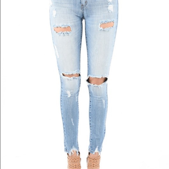 🌺LAST PAIR🌺DAISY JANE  Distressed Skinny Jeans - Picture 3 of 6